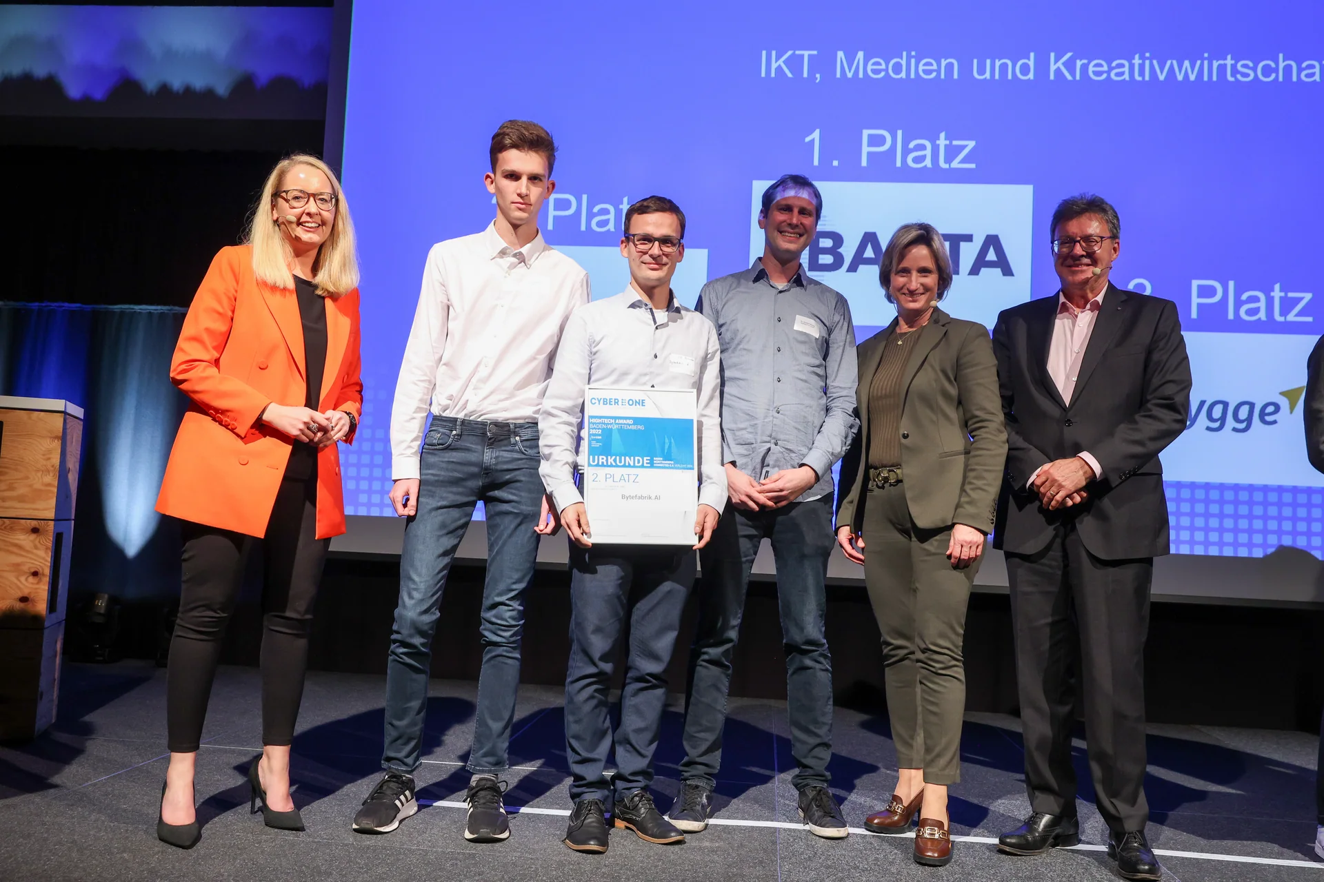 Bytefabrik gewinnt 2. Platz bei CyberOne Hightech Award