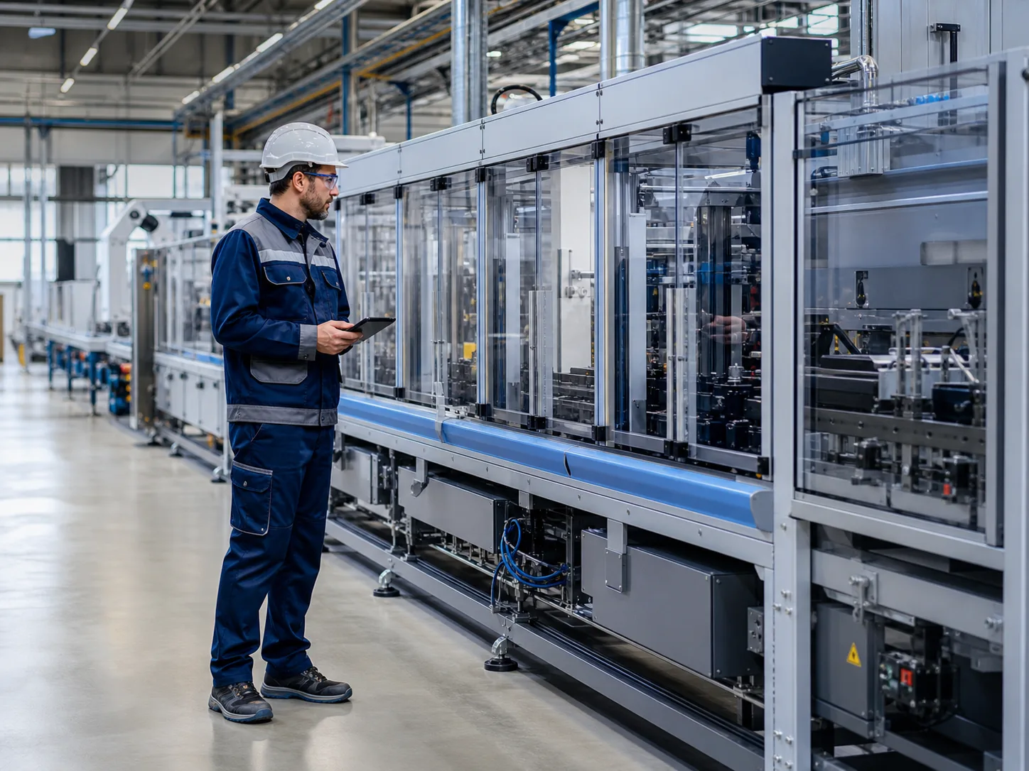 Automatisierte Anlage mit unterschiedlichen Maschinenzuständen