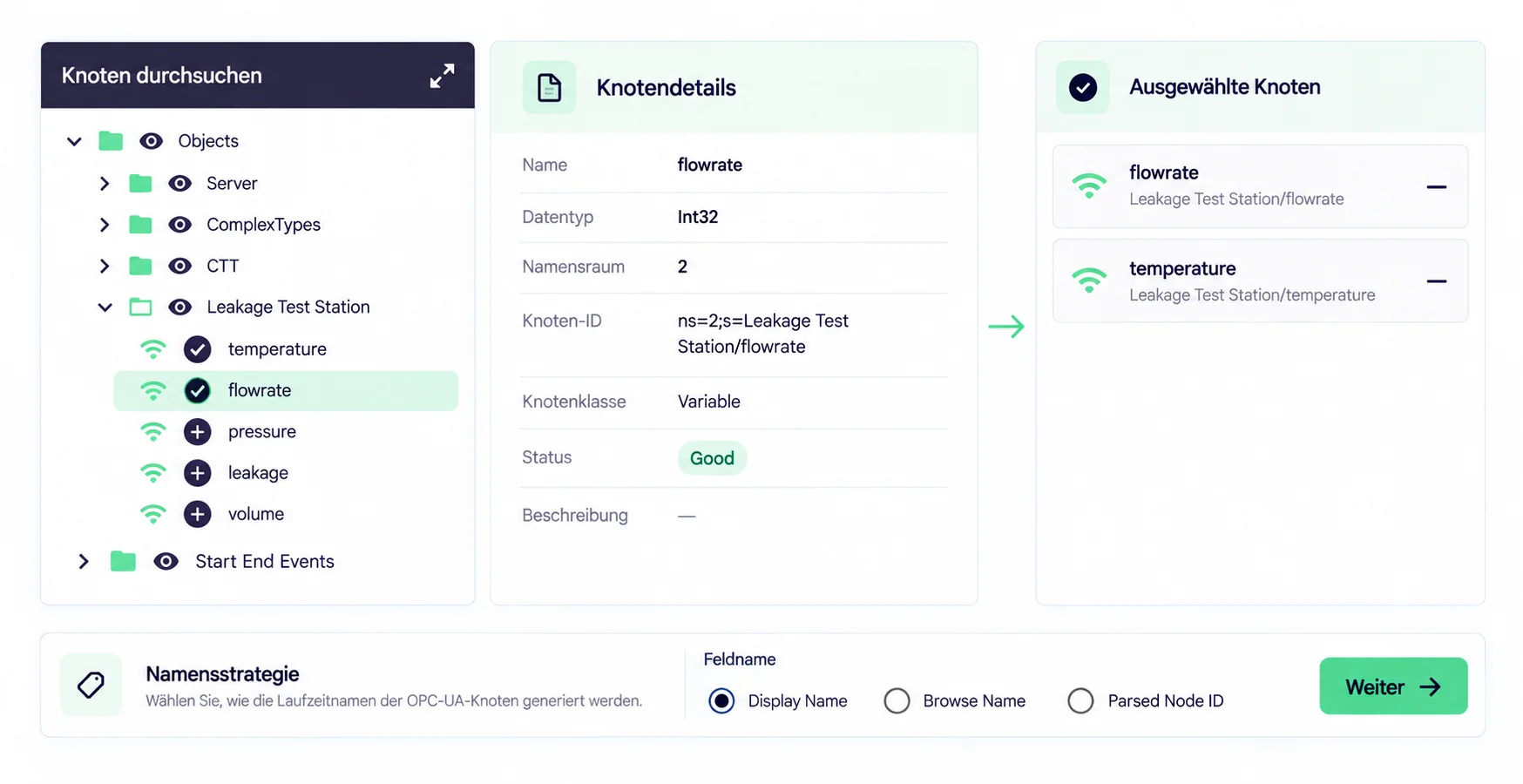 Connector and schema editor